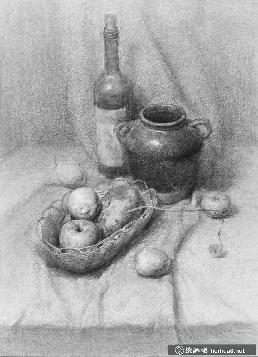 優(yōu)秀素描靜物范畫圖片(14)