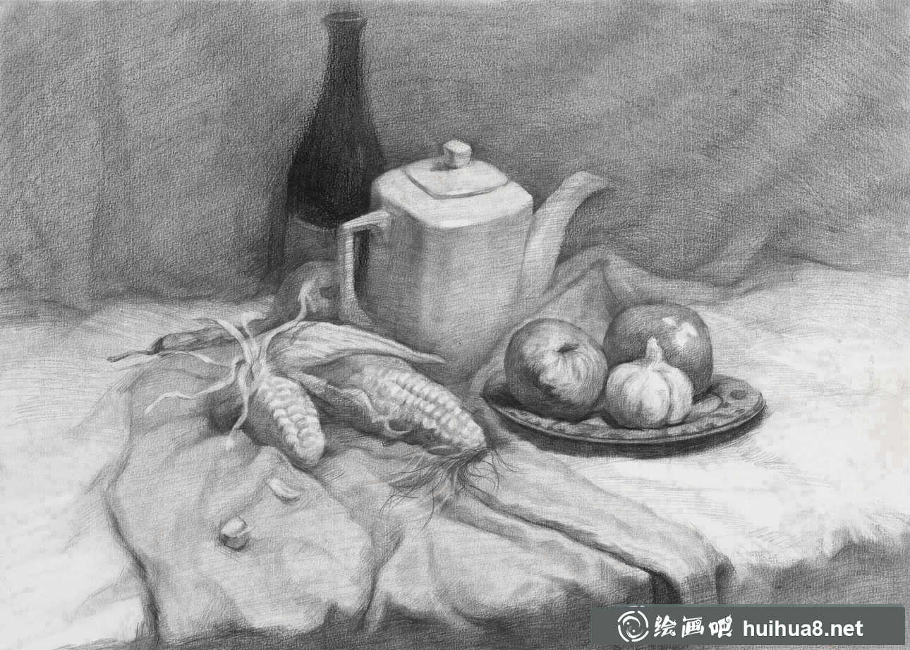 優(yōu)秀素描靜物范畫圖片(18)