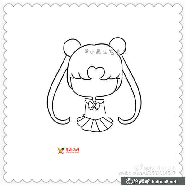 美少女戰(zhàn)士水冰月簡筆畫圖片(5)