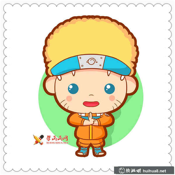 漩渦鳴人簡筆畫圖片(1)