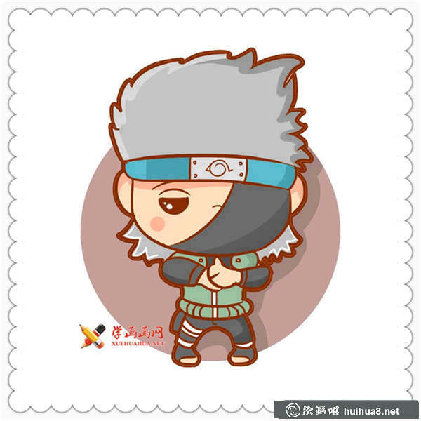旗木卡卡西Q版簡(jiǎn)筆畫圖片(1)