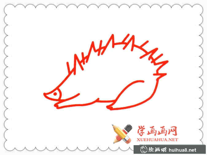 刺猬簡筆畫圖片(2)