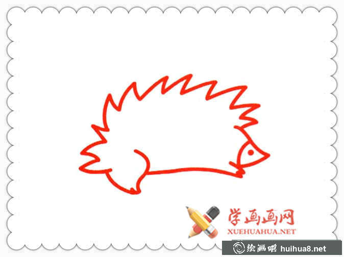 刺猬簡筆畫圖片(3)
