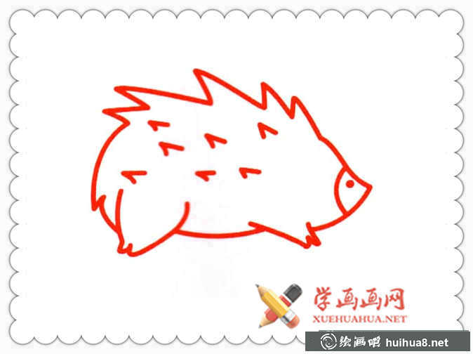 刺猬簡筆畫圖片(1)