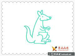 兒童學(xué)畫畫袋鼠簡筆畫