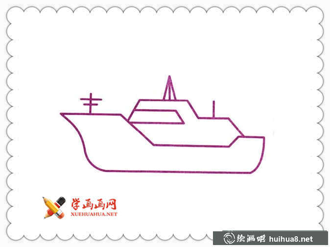 軍艦簡筆畫大全(4)