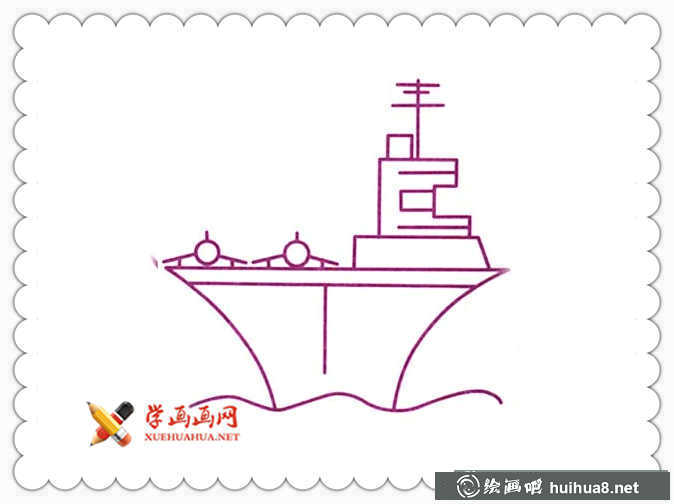 軍艦簡筆畫大全(5)