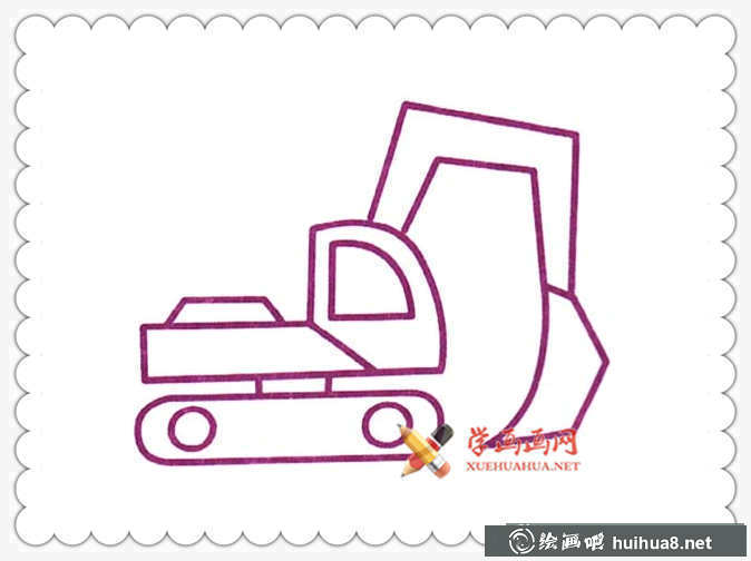 挖掘機(jī)簡(jiǎn)筆畫2幅(2)