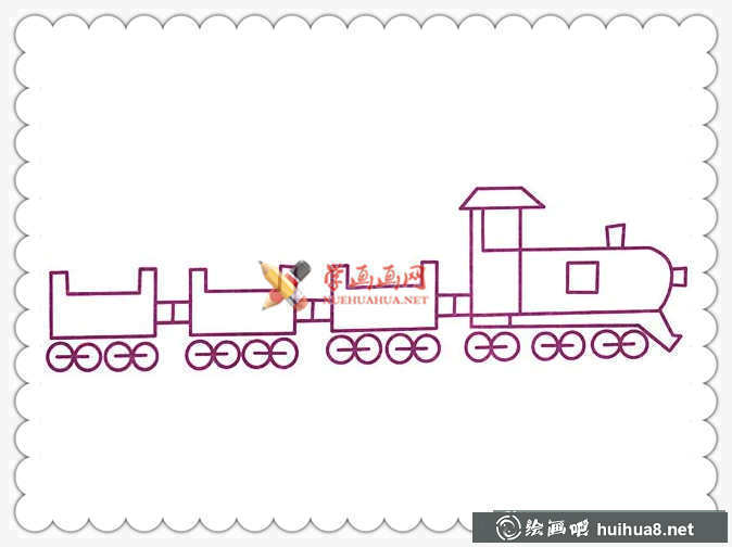 火車簡(jiǎn)筆畫圖片(3)