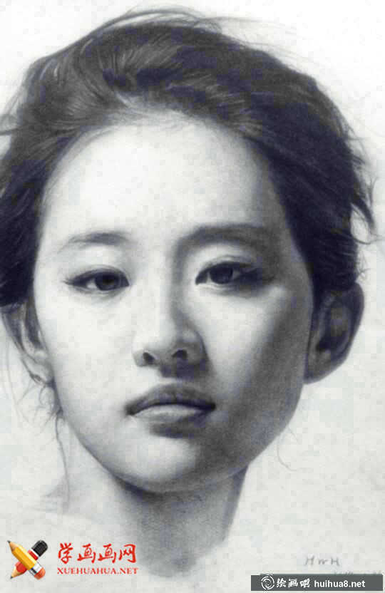 明星劉亦菲素描圖片(3)
