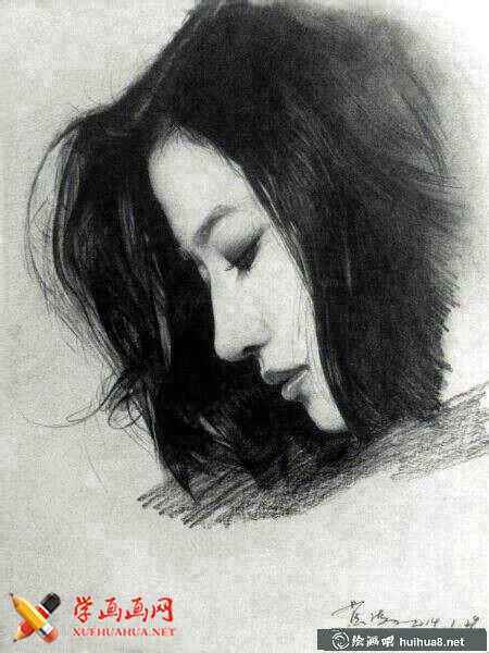 明星劉亦菲素描圖片(1)