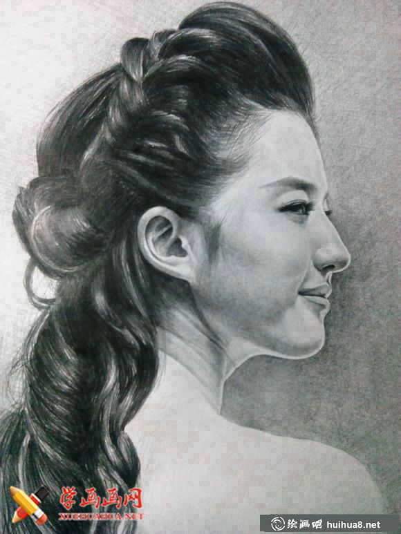 明星劉亦菲素描圖片(5)