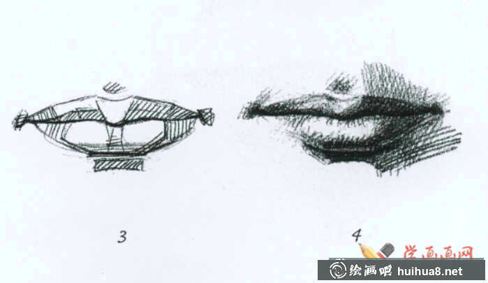 素描嘴的結(jié)構(gòu)及畫法步驟(7)