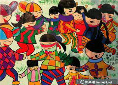 兒童畫游戲樂趣油畫棒創(chuàng)作
