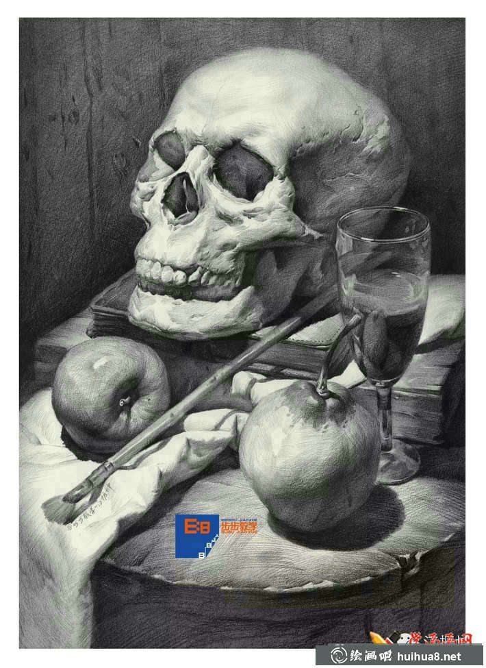 素描入門進(jìn)階教程_素描靜物組合的畫法及優(yōu)秀范畫(25)
