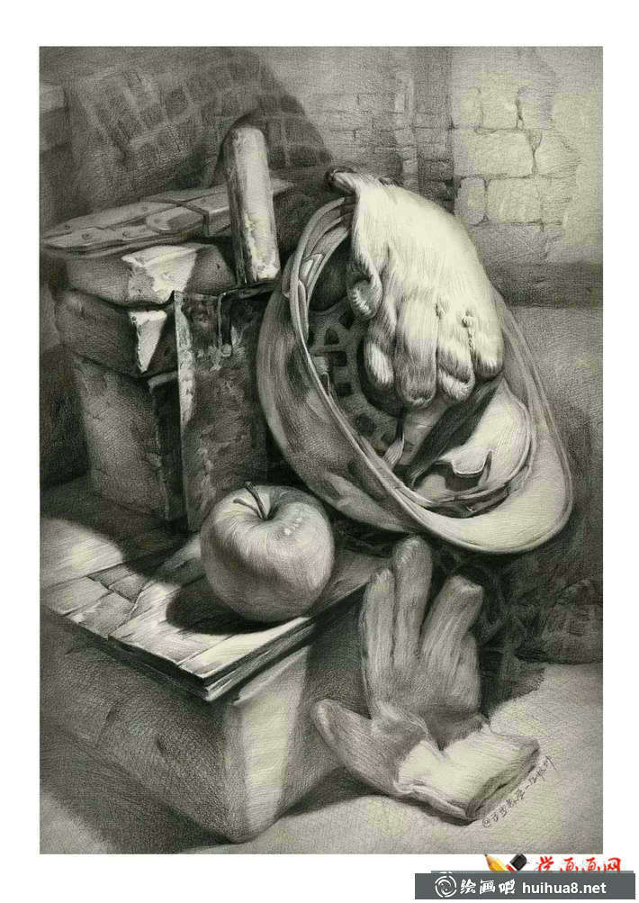 素描入門進(jìn)階教程_素描靜物組合的畫法及優(yōu)秀范畫(38)