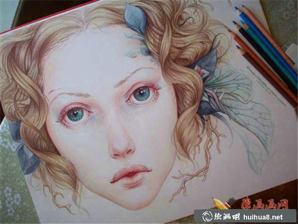 彩鉛人物肖像畫欣賞(6)