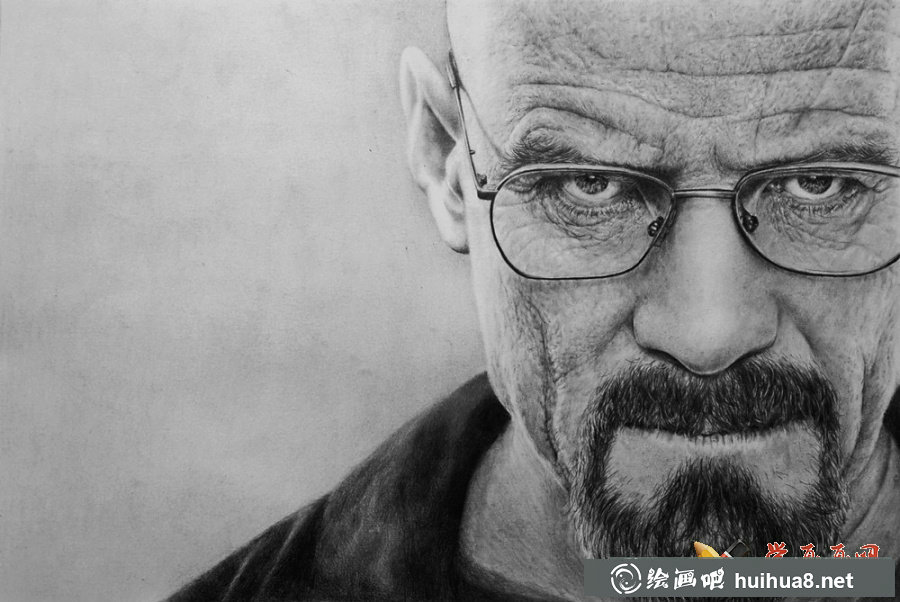 王抽風《絕命毒師》超寫實人物素描作畫步驟(2)