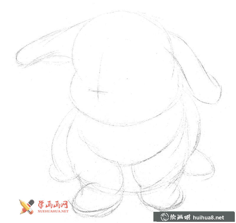 兔子素描畫(huà)步驟02