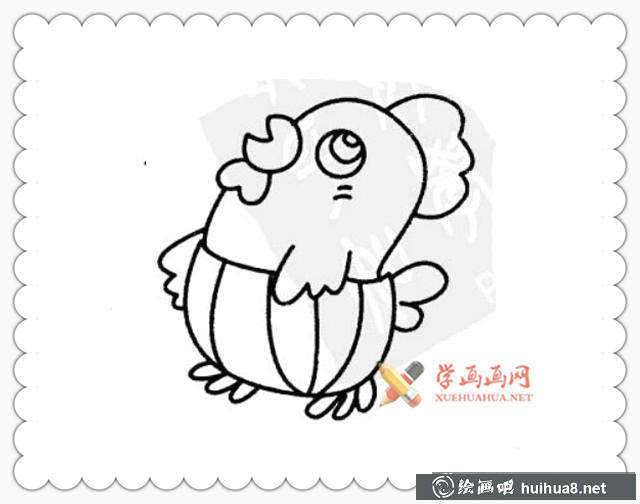 兒童學(xué)畫畫_怎么畫雞簡(jiǎn)筆畫(2)