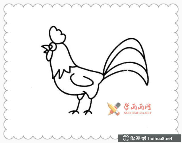 兒童學(xué)畫畫_怎么畫雞簡(jiǎn)筆畫(7)