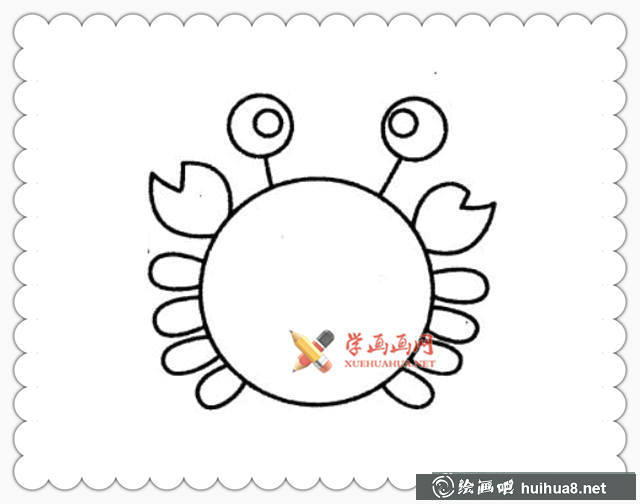 螃蟹簡筆畫圖片6幅(1)