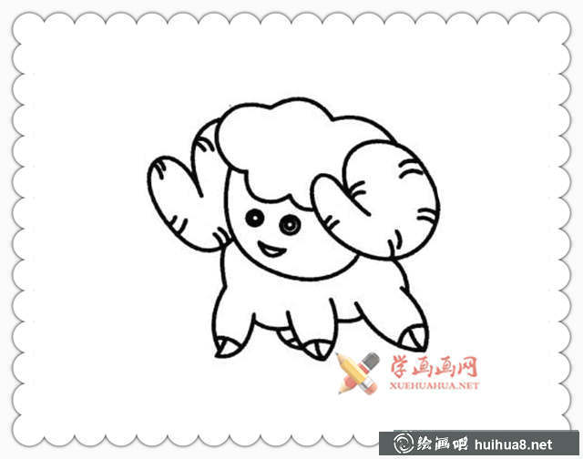 羊簡(jiǎn)筆畫(huà)_羊的畫(huà)法大全(6)