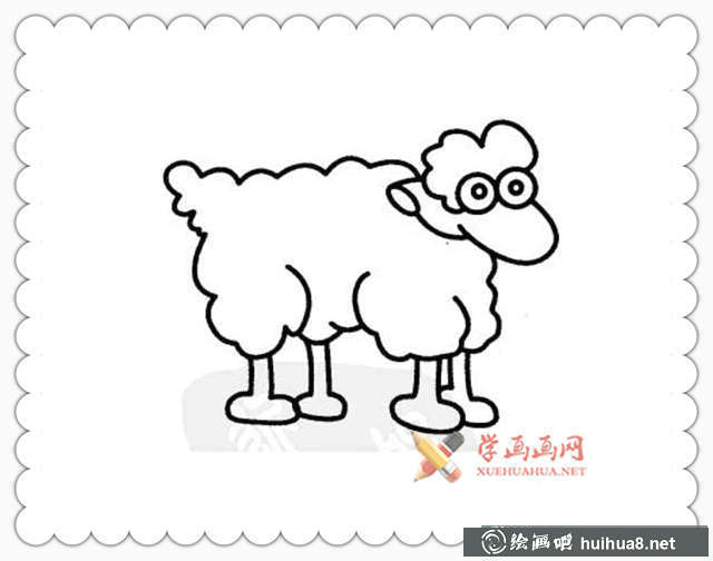 羊簡(jiǎn)筆畫(huà)_羊的畫(huà)法大全(4)