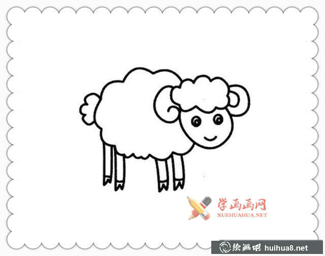 羊簡(jiǎn)筆畫(huà)_羊的畫(huà)法大全(5)