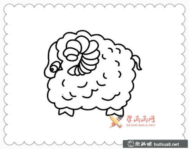 羊簡(jiǎn)筆畫(huà)_羊的畫(huà)法大全(9)