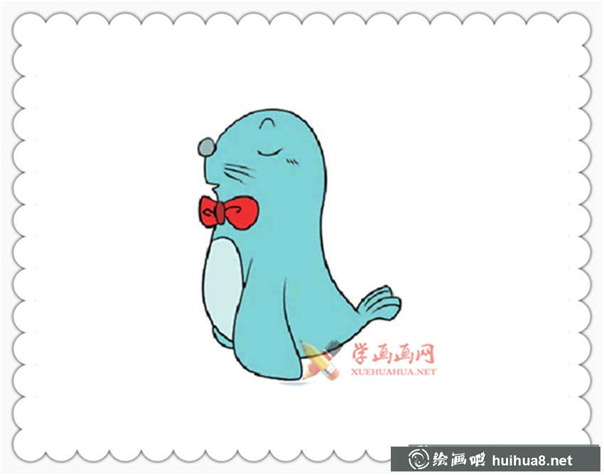 海獅卡通簡(jiǎn)筆畫(2)