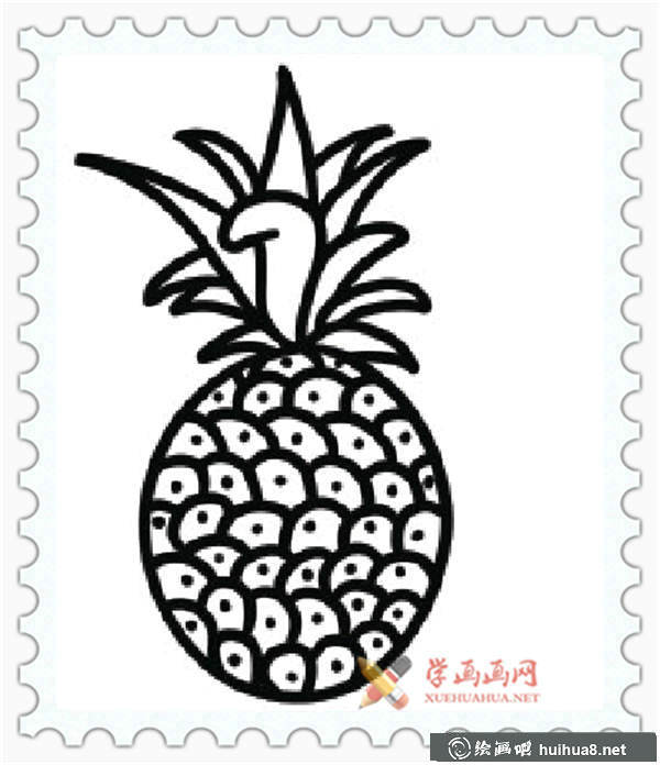 菠蘿簡(jiǎn)筆畫圖片大全(4)