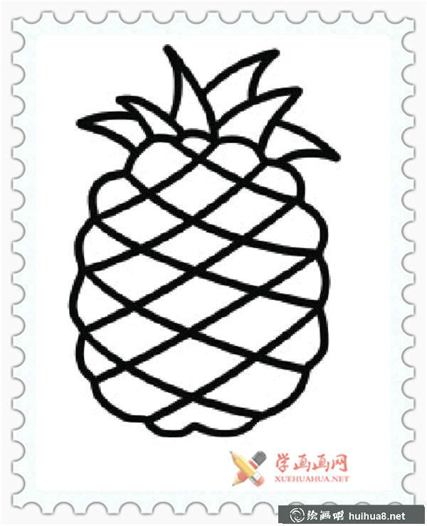 菠蘿簡(jiǎn)筆畫圖片大全(6)