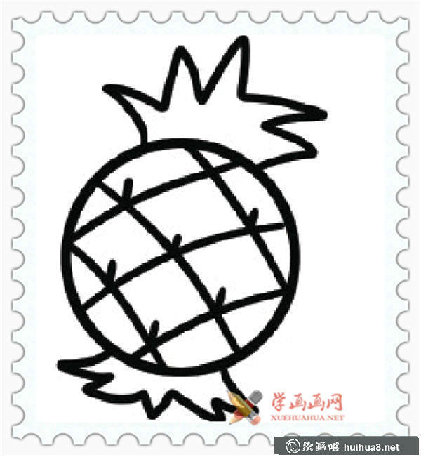 菠蘿簡(jiǎn)筆畫圖片大全(9)