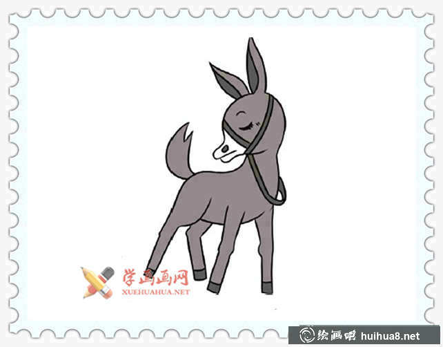 可愛卡通小毛驢簡筆畫圖片(5)