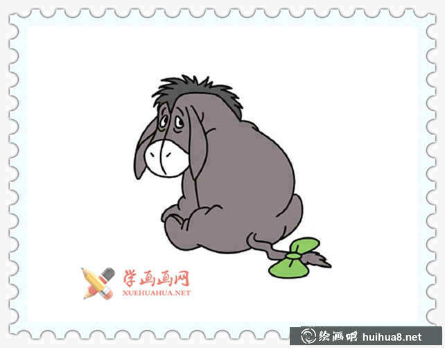 可愛卡通小毛驢簡筆畫圖片(15)