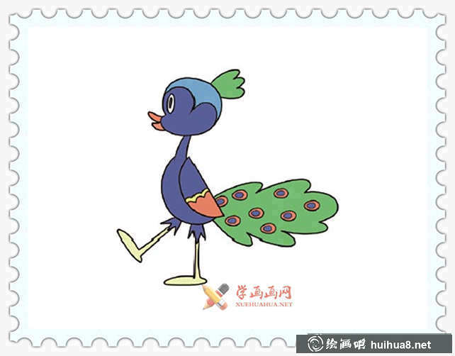 孔雀簡(jiǎn)筆畫(huà)圖片大全(2)
