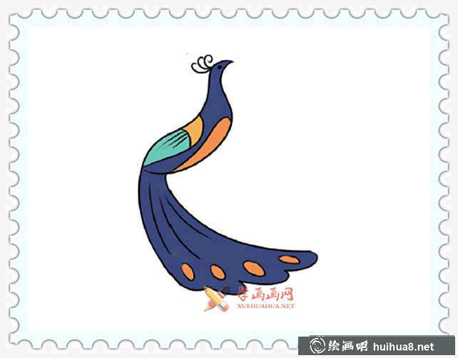孔雀簡(jiǎn)筆畫(huà)圖片大全(3)