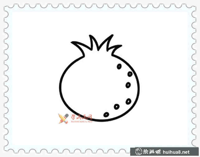 石榴簡筆畫圖片(2)