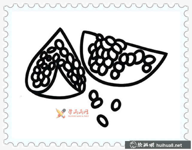 石榴簡筆畫圖片(6)