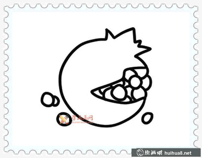 石榴簡筆畫圖片(10)