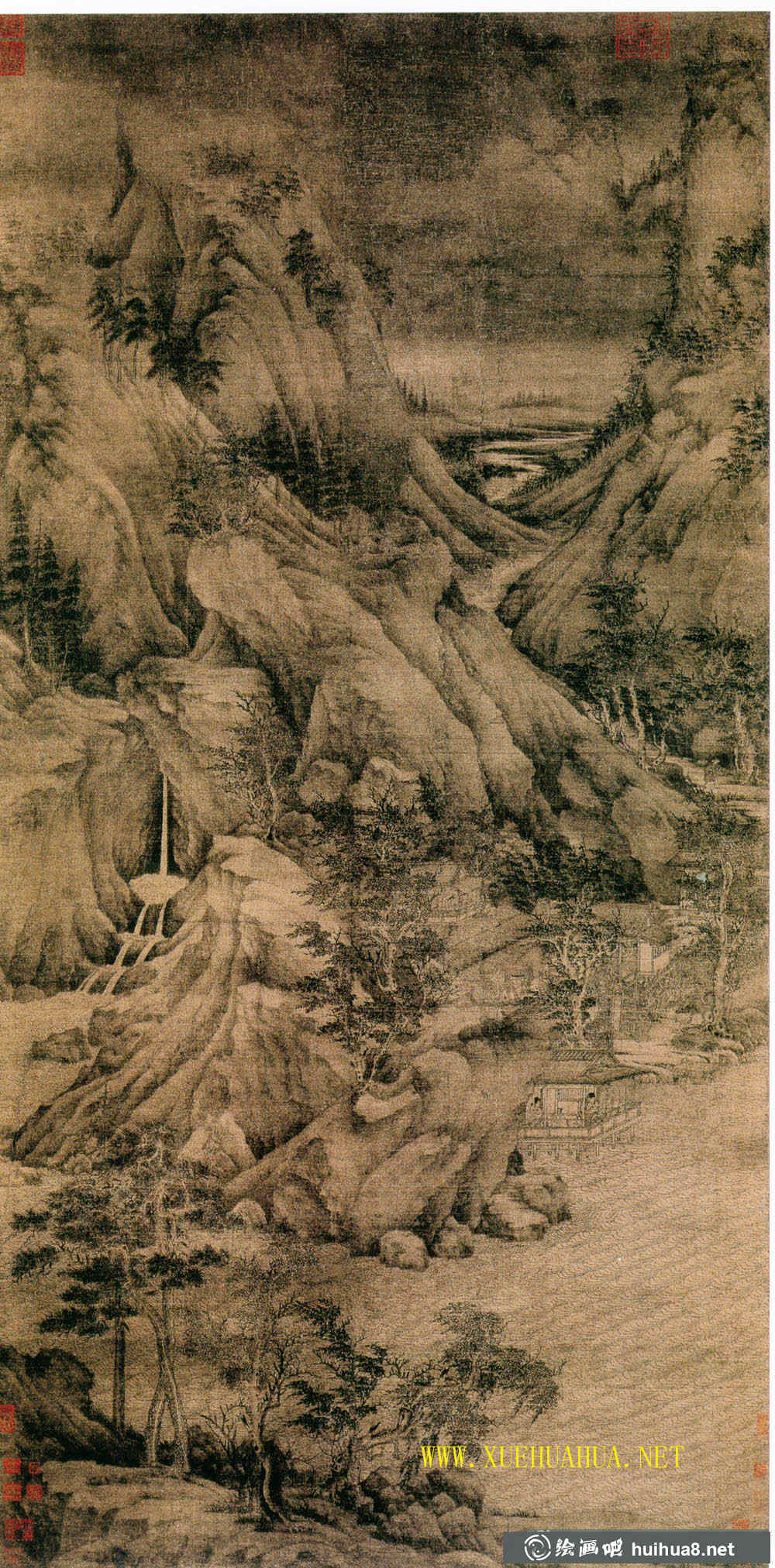 《溪岸圖》高清大圖_董源唯一傳世山水作品(1)