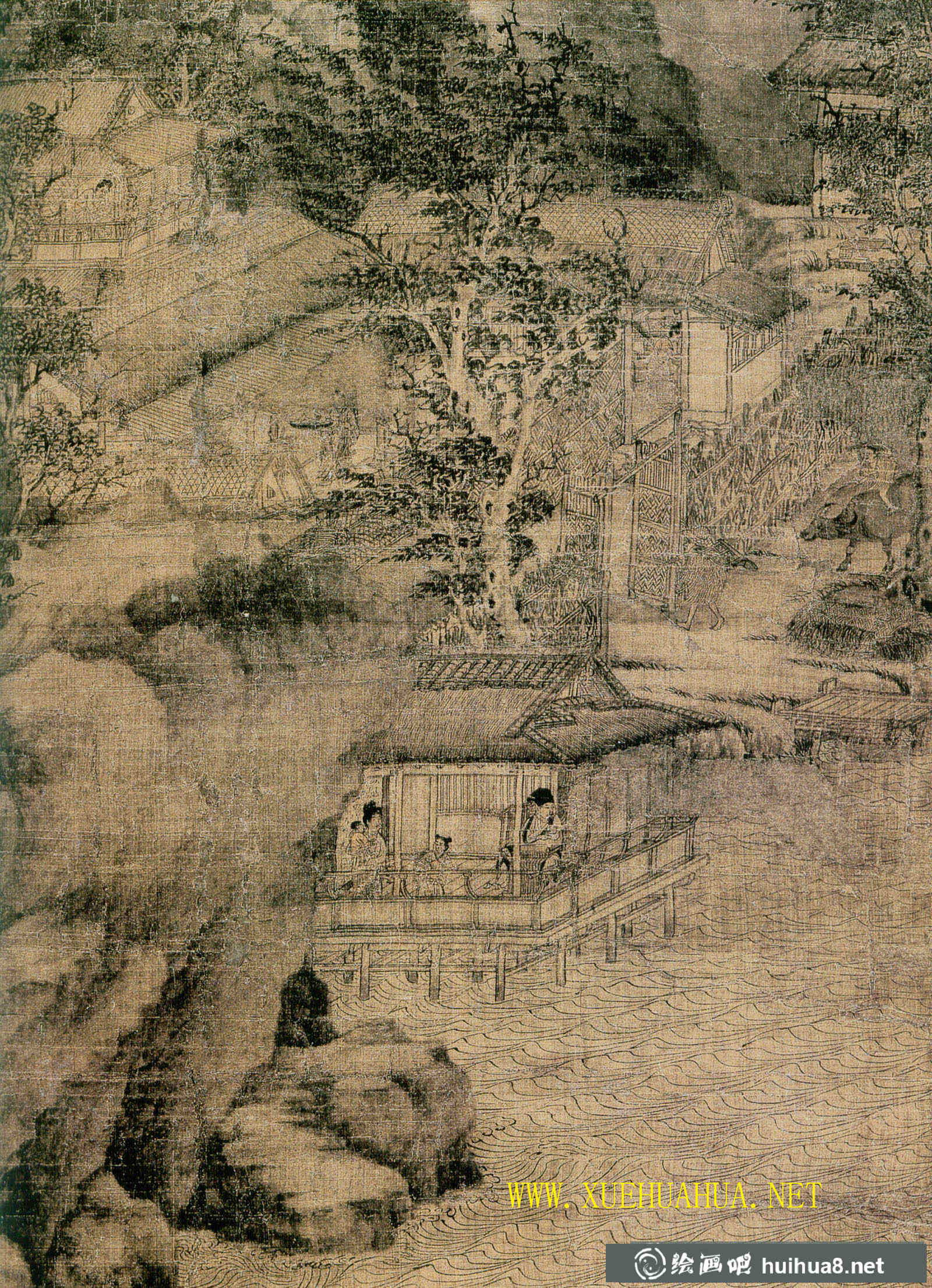 《溪岸圖》高清大圖_董源唯一傳世山水作品(4)