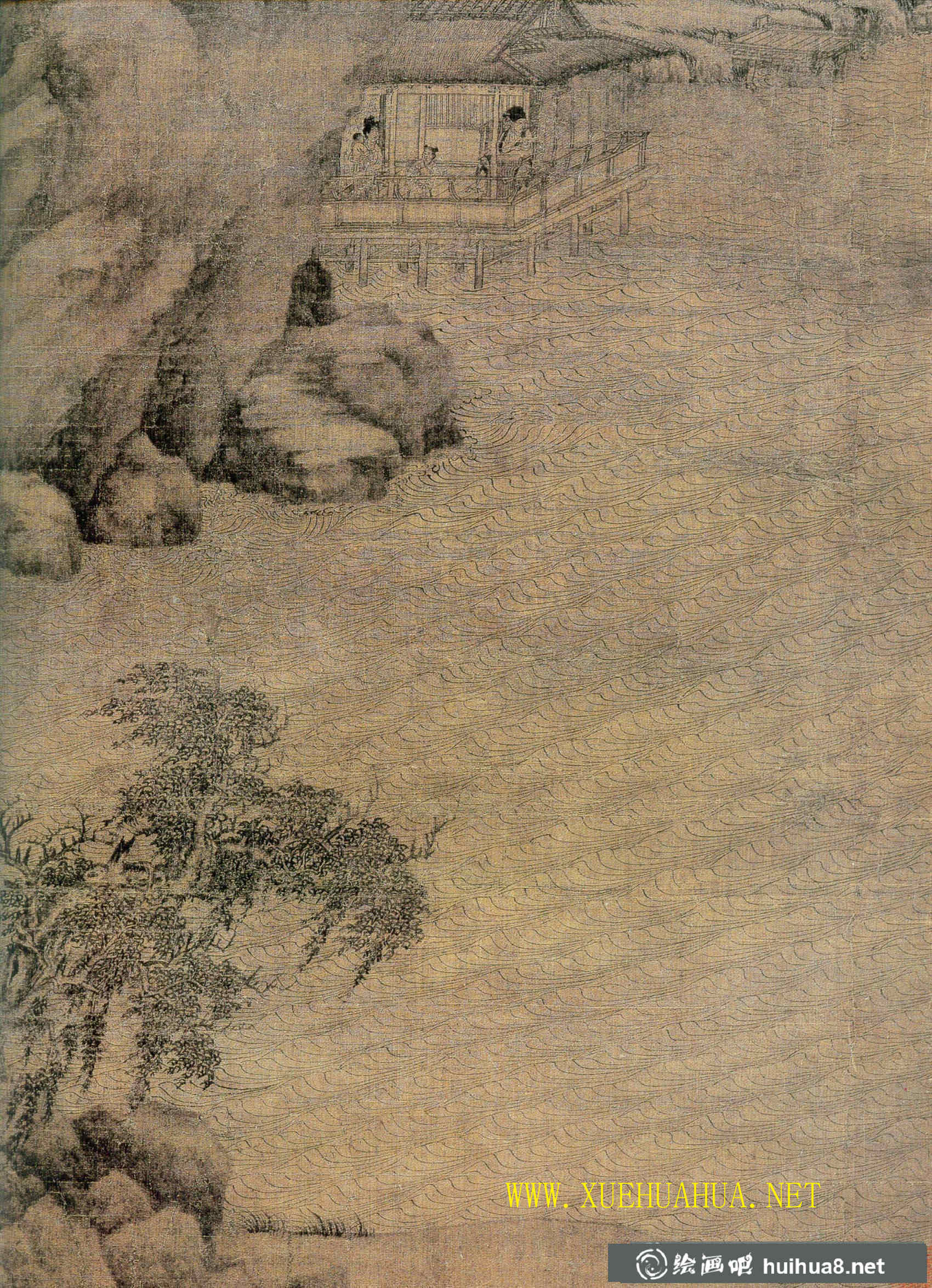 《溪岸圖》高清大圖_董源唯一傳世山水作品(8)
