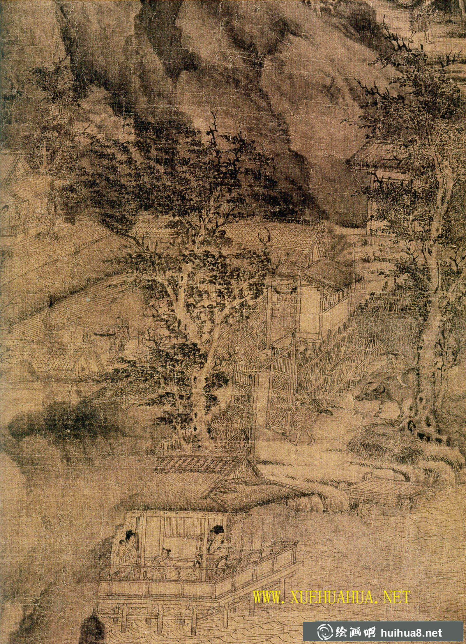 《溪岸圖》高清大圖_董源唯一傳世山水作品(10)