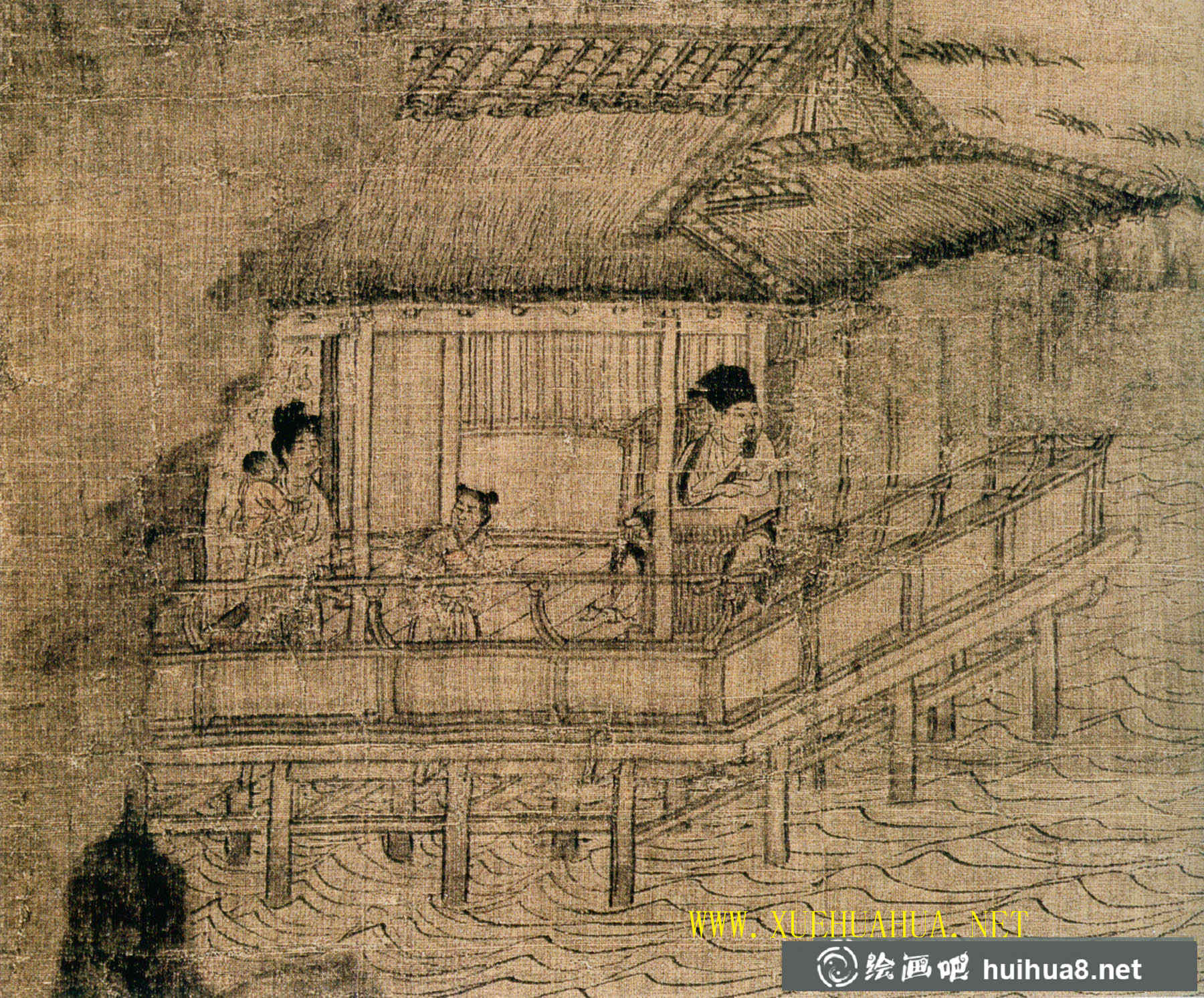《溪岸圖》高清大圖_董源唯一傳世山水作品(11)