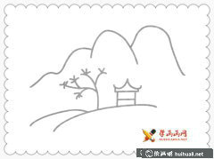 山水風(fēng)景簡(jiǎn)筆畫精選14幅