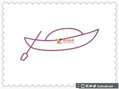 烏篷船簡(jiǎn)筆畫(huà)四幅欣賞