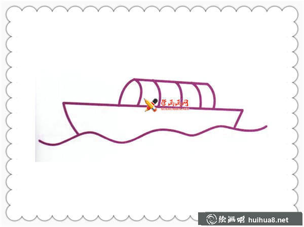 簡(jiǎn)筆畫烏篷船圖片4幅(3)