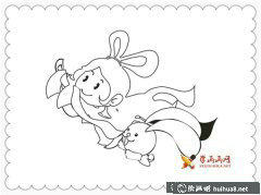 卡通嫦娥簡(jiǎn)筆畫作品欣賞